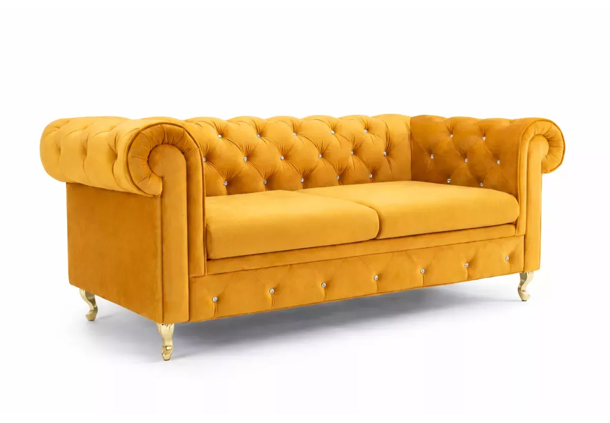Pikowana sofa 2 osobowa Chesterfield Prima