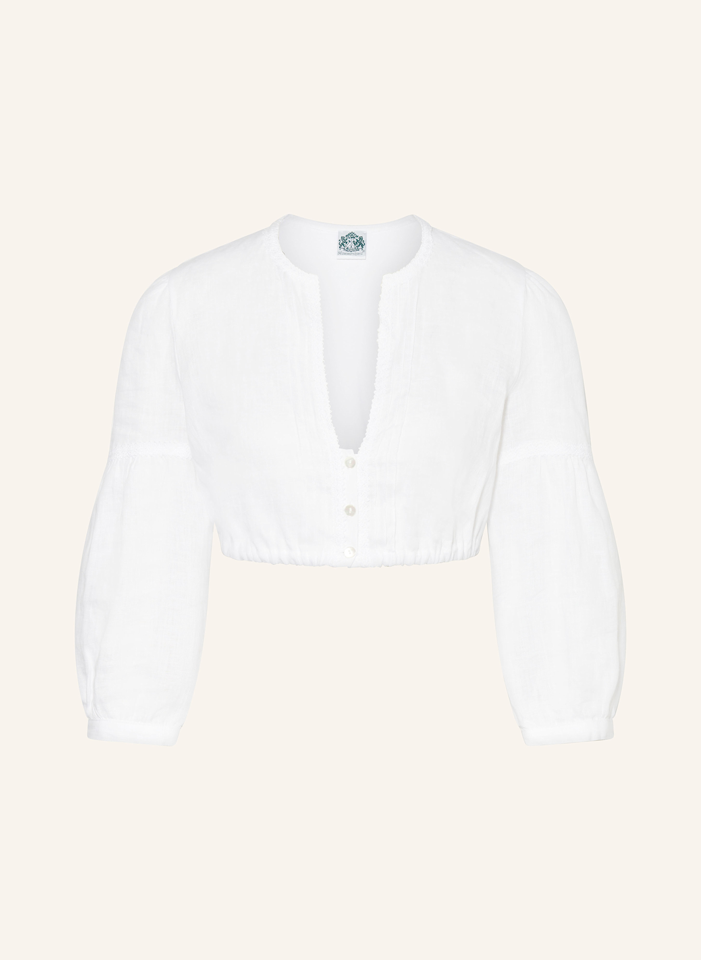 Hammerschmid Dirndlbluse BURGI im Materialmix mit 3/4-Arm