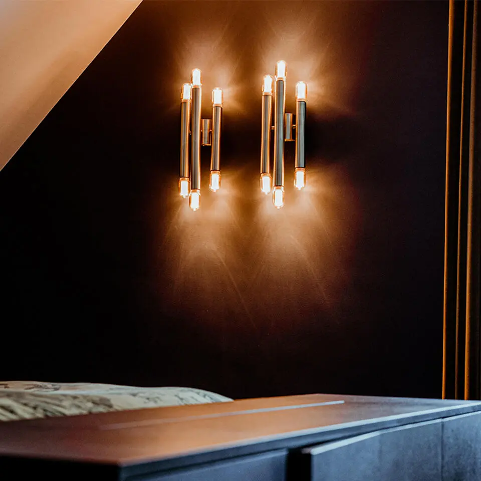 Qazqa up? en downlight lamp tubi goudkleurig e27