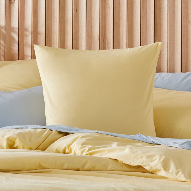 Stonewashed Cotton Dusty Lemon Quilt Cover Separates