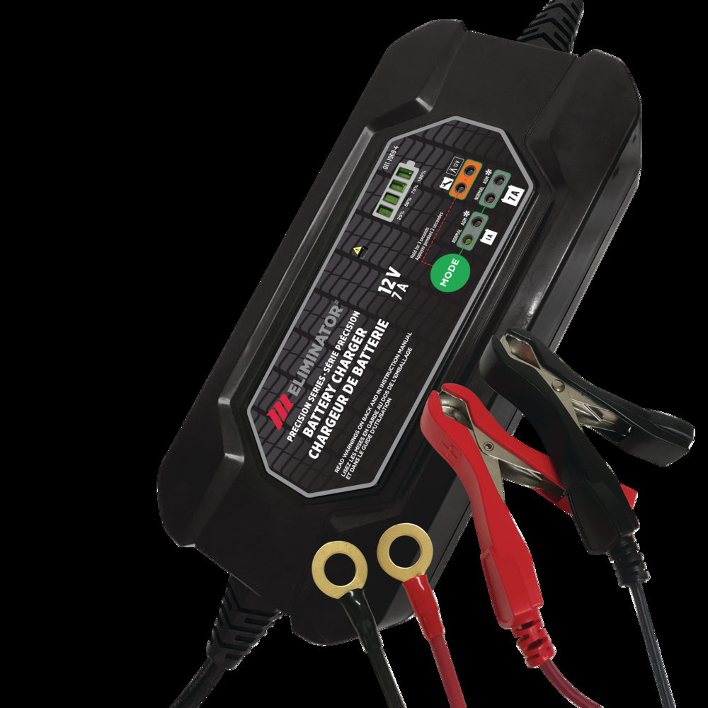 MotoMaster Eliminator Precision Series Smart Battery Charger/Maintainer, Fully Automatic, 7/1-Amp, 12V