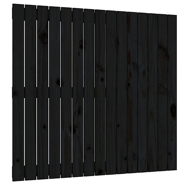 824887 vidaXL Tête de lit murale Noir 95,5x3x90 cm Bois massif de pin