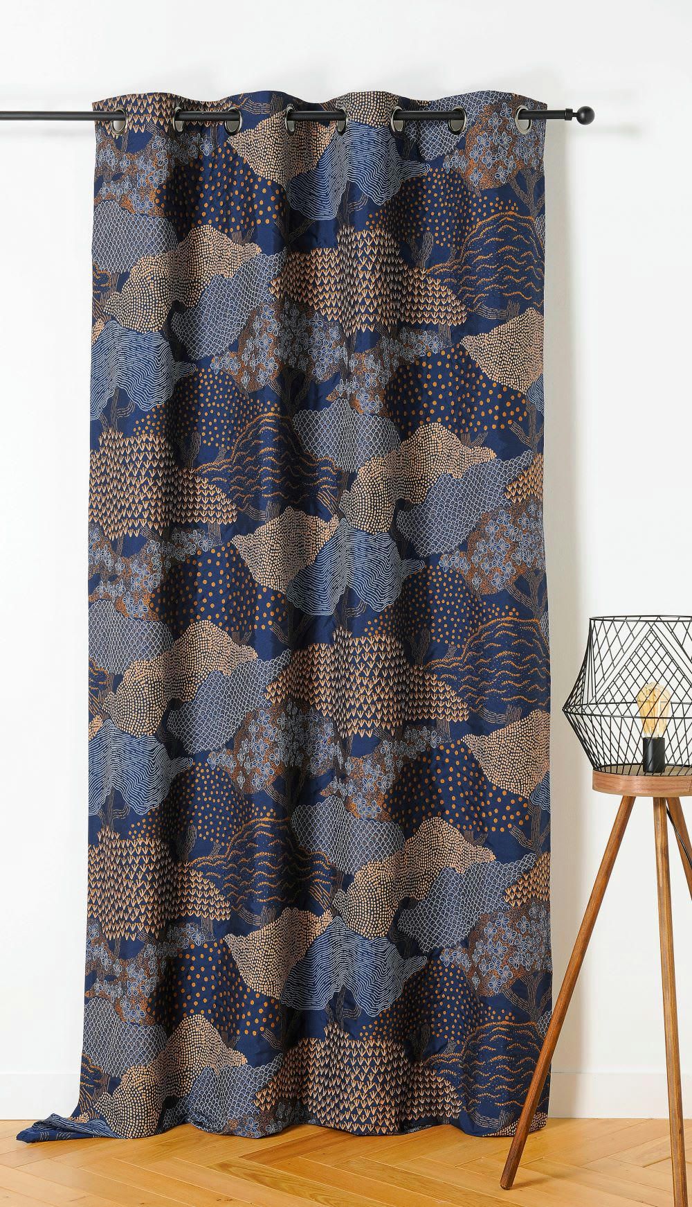 HOKKAIDO - Rideau d'ameublement 140x240cm Bleu marine