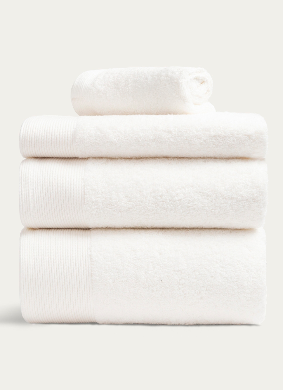 SERVIETTE DE TOILETTE UNIE EN COTON 500GR ÉCRU