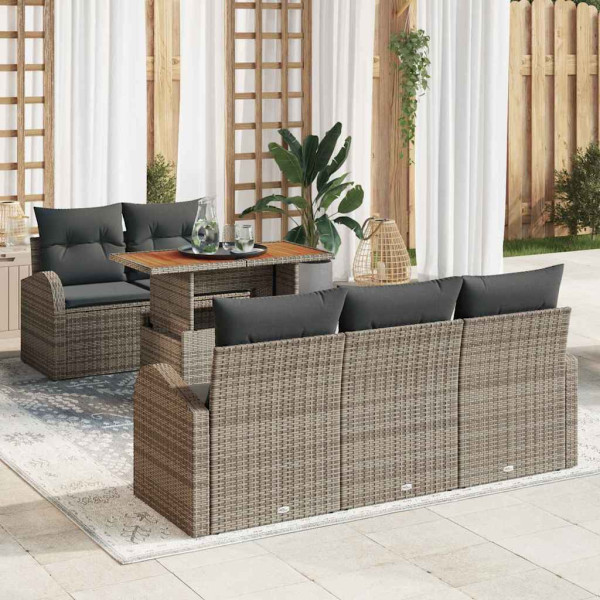 Zestaw Mebli Ogrodowych Wypoczynkowy Sofy Stolik Rattan Na Patio Na Taras
