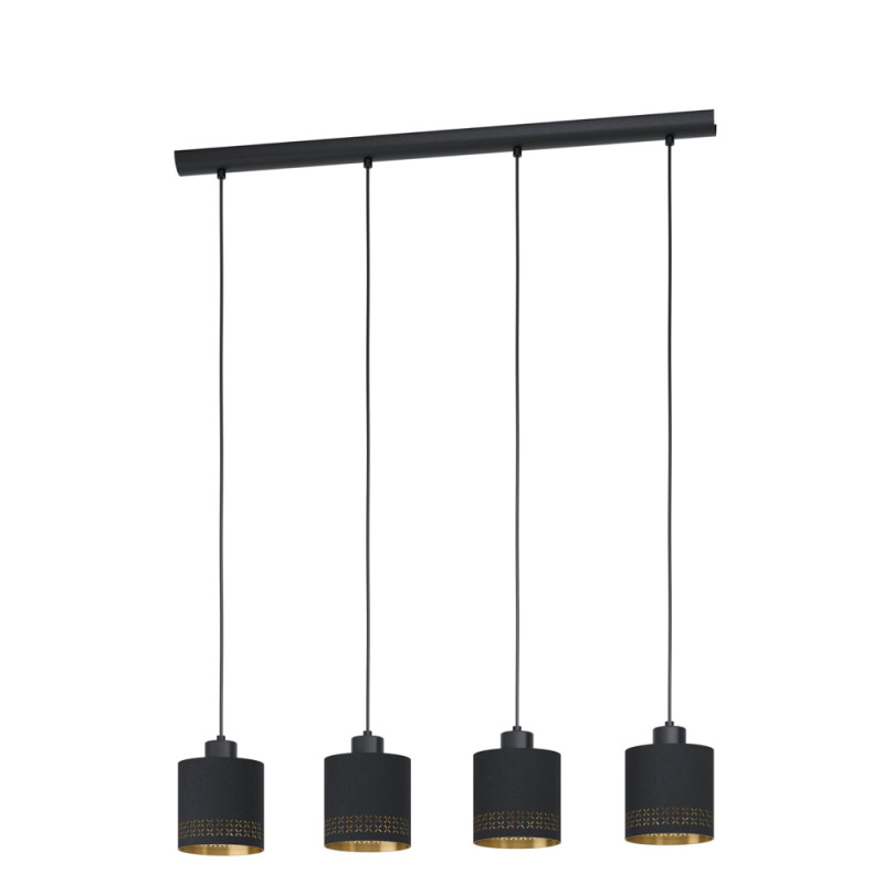 Suspension Esteperra noire et or E27 4 x 28 W EGLO