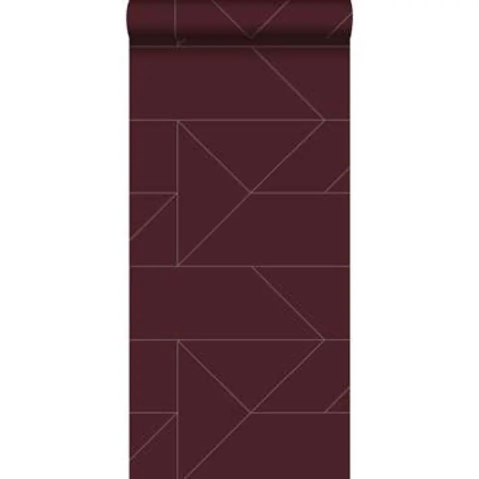 Origin behang - grafische lijnen - rood - 0.53 x 10.05 m