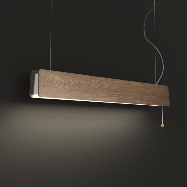 Lampa wisząca biała ciemne drewno OSLO 1xG13x16W Nowodvorski