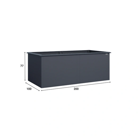 Hochbeet, »Gary«, Metall, LxBxH: 200x100x77 cm, anthrazit