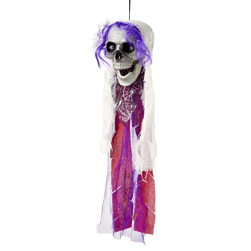 Suspension Halloween tête de mort pirate L75cm