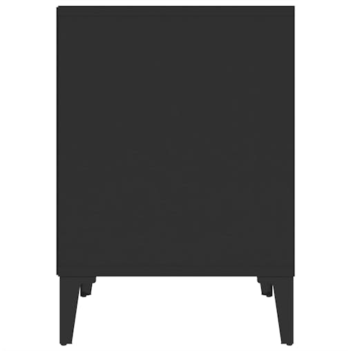NNEVL Bedside Cabinets 2 pcs Black 40x35x50 cm