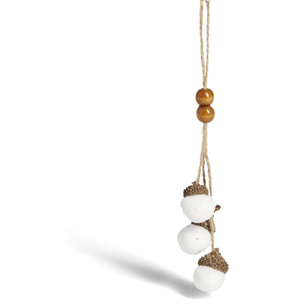 Décoration à suspendre gland marron x3