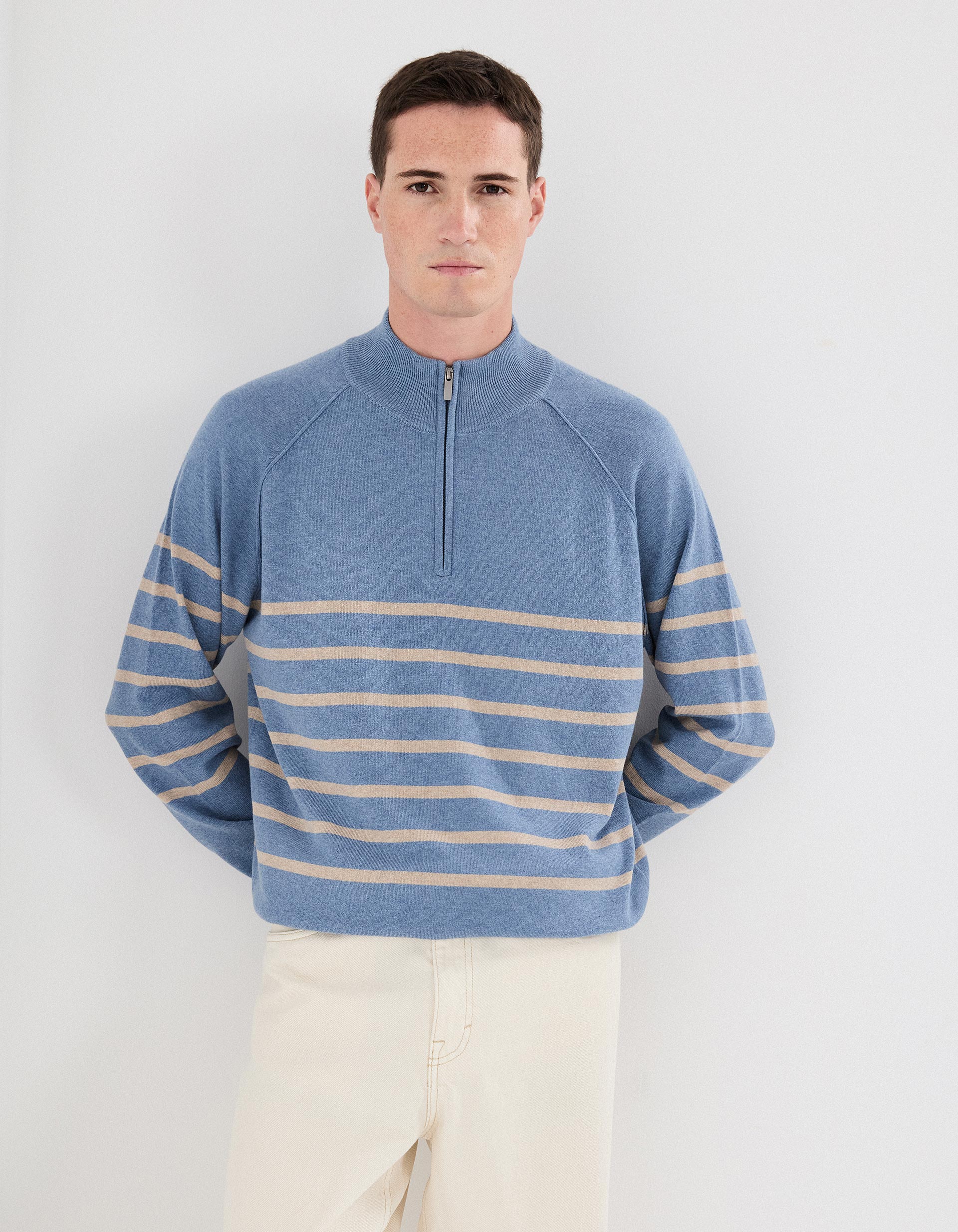 Camisola de Malha, Homem, Azul
