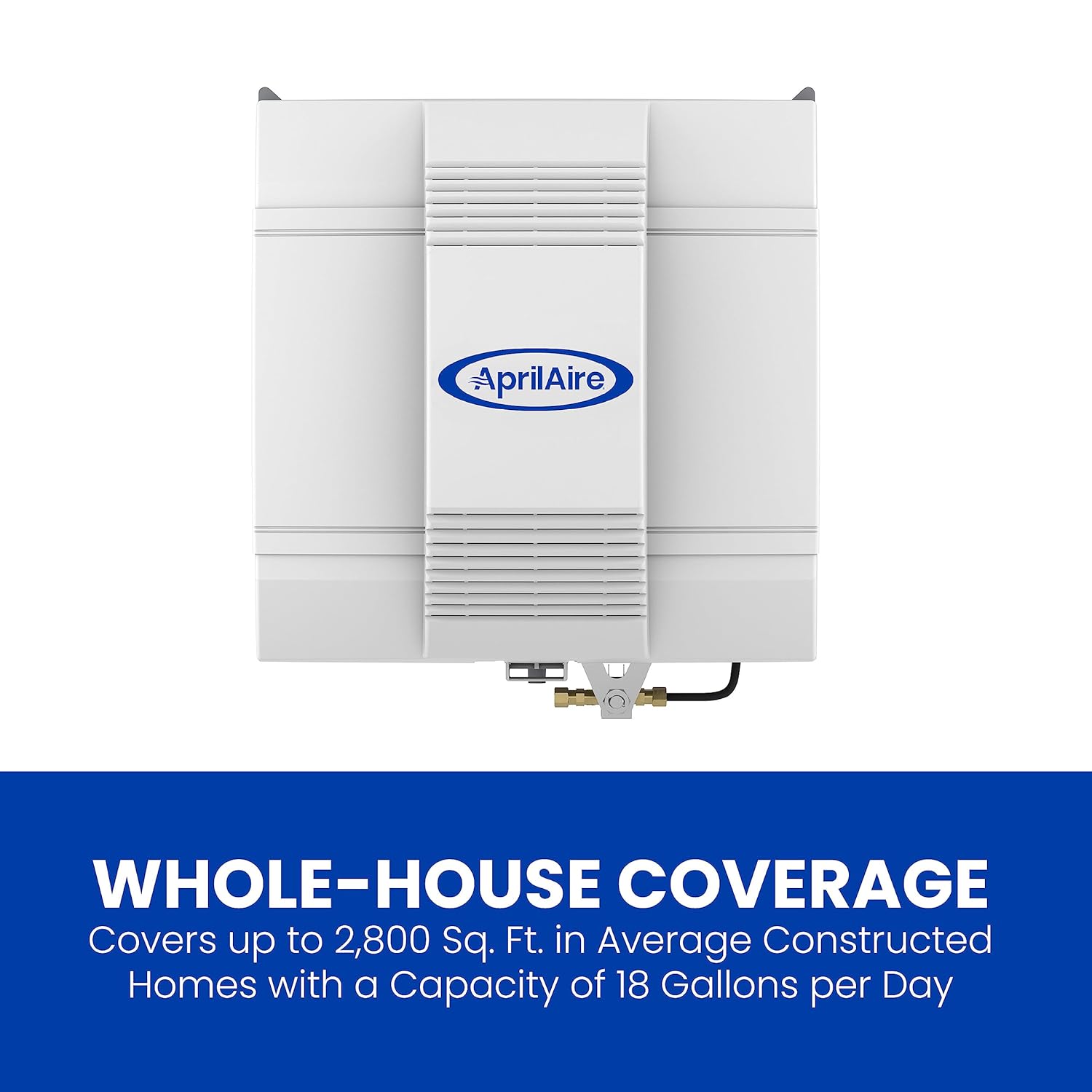 AprilAire 700M Whole-House Fan Powered Humidifier, Manual Control, Large Capacity, Up to 5,300 Sq. Ft., 18GPD, Gray