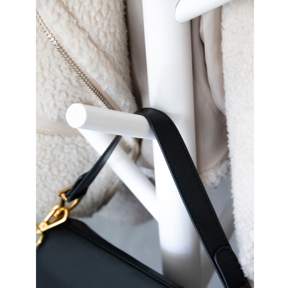 QUVIO Staande kapstok hout Wit