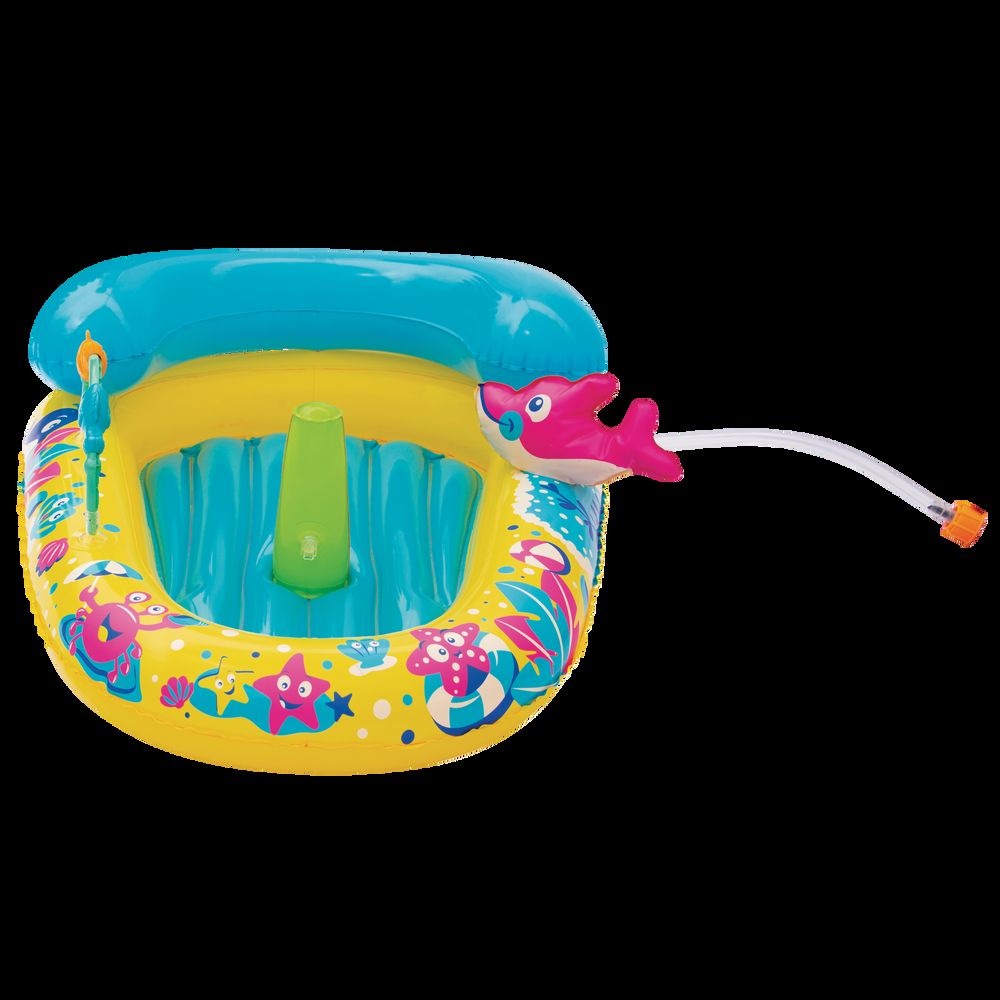 Banzai Jr Kids' Inflatable Splash Discovery Activity Center, Outdoor Water-Sprinkling Fun