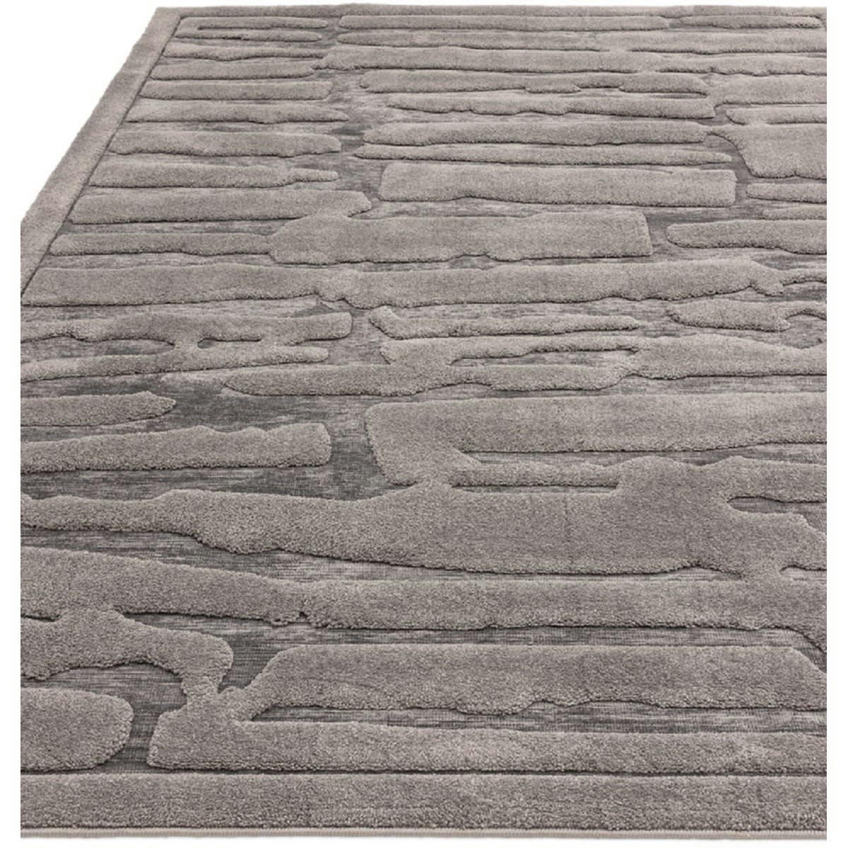 RIFT - Tapis de salon en polyester gris anthracite 200x290 cm