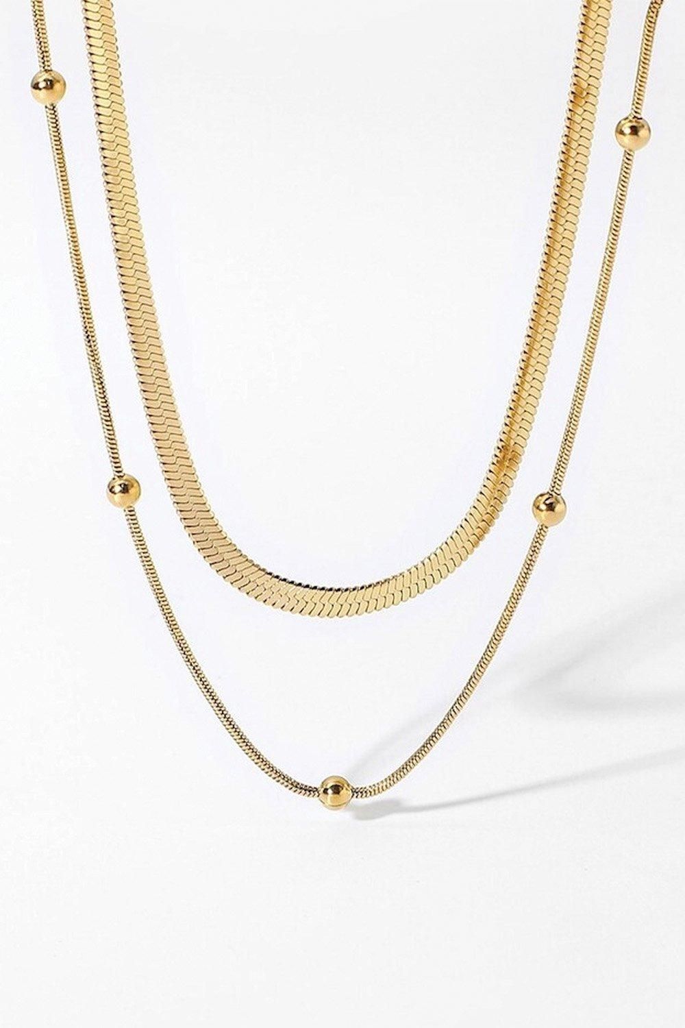 Elk & Bloom Dainty 18K Gold Chain Choker Necklace