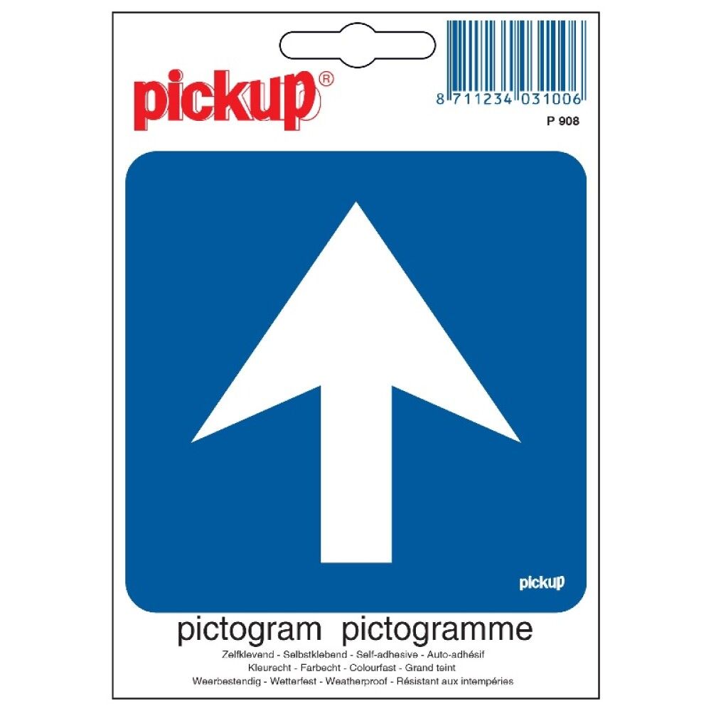 SKILT PICKUP ENVEISKJØRING 10X10CM