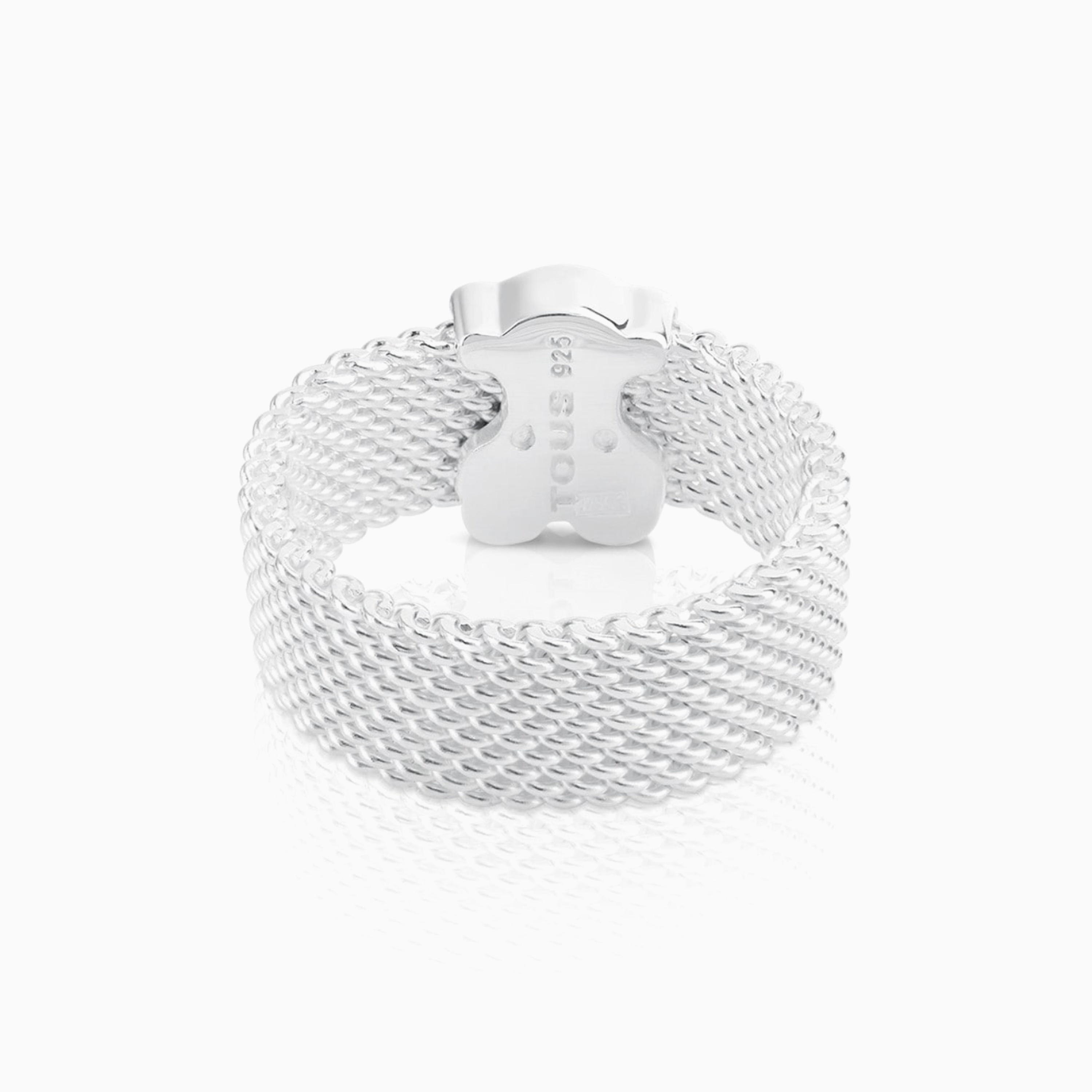 Anillo de plata motivo oso estrecho Sweet Dolls