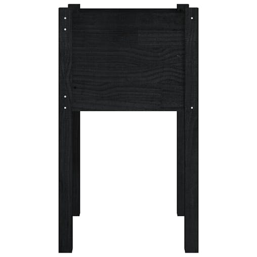 NNEVL Garden Planter Black 40x40x70 cm Solid Pinewood