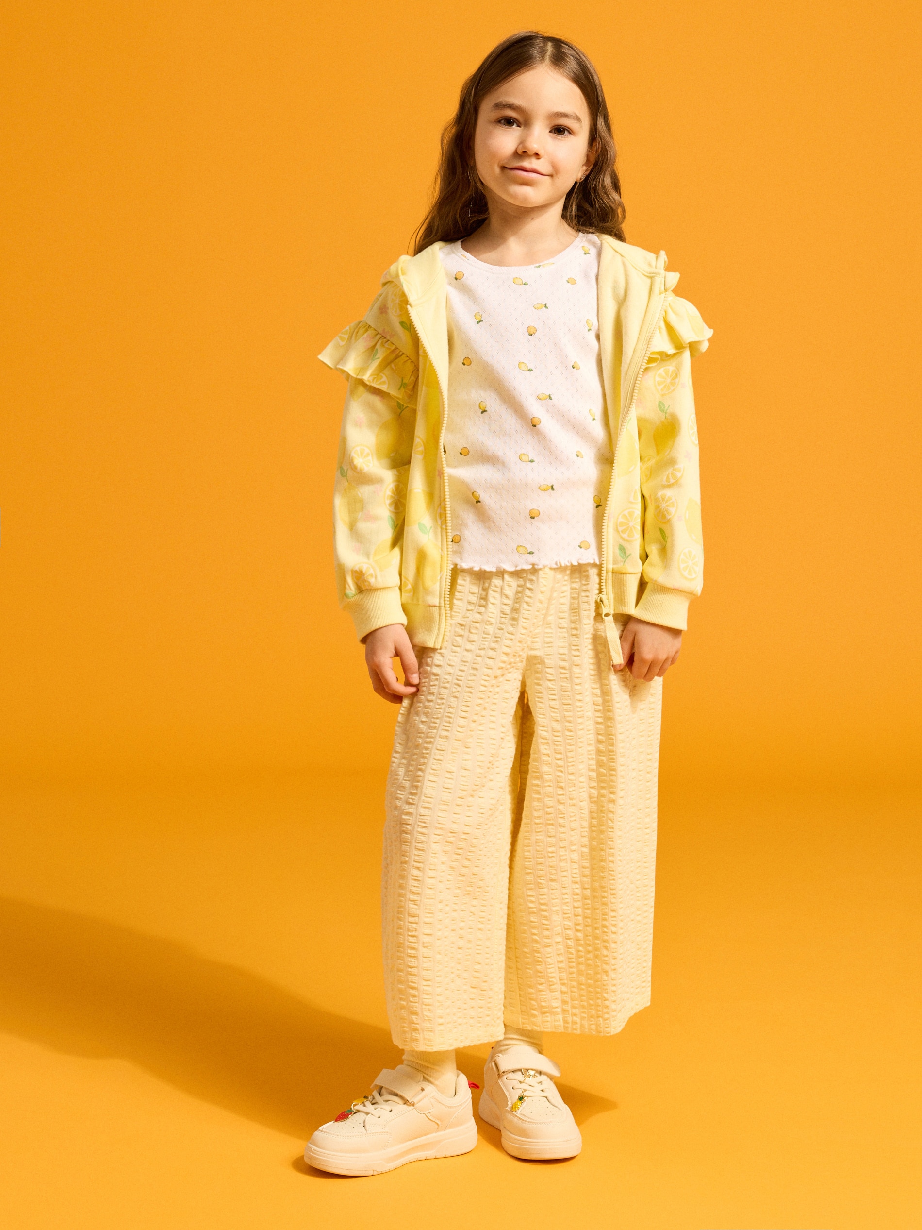 Bawełniane spodnie wide leg