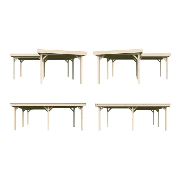 Pavillon »Lenna Set«, BxHxT: 588 x 245 x 588 cm, transparent tauchgrundiert