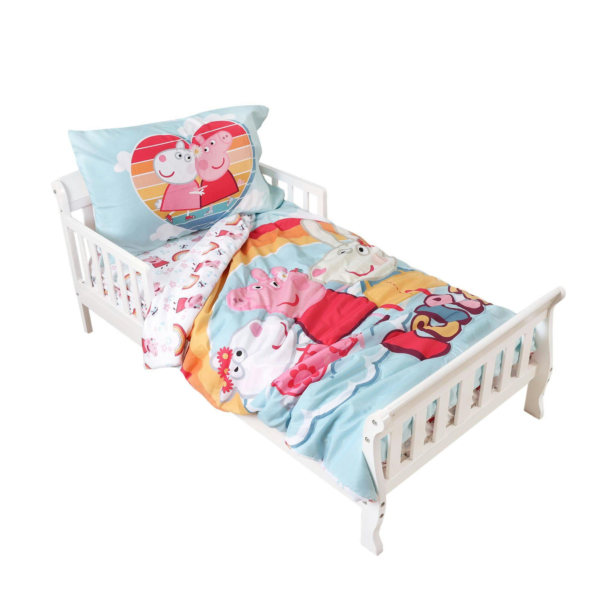 Nemcor Peppa Pig 3-Piece Toddler Reversible Comforter Set
