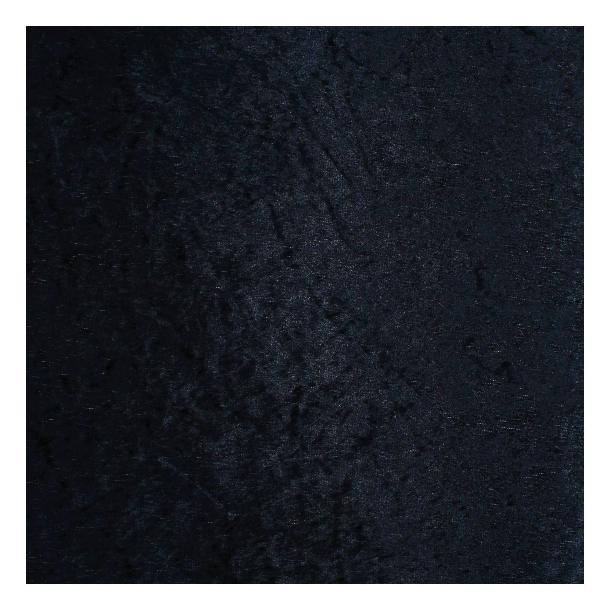 Navy Crushed Velour Fabric by the Metre