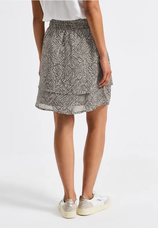 Gemusterter Chiffon-Rock