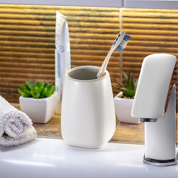 KADAX 2x Pot à Brosse à Dents Blanc