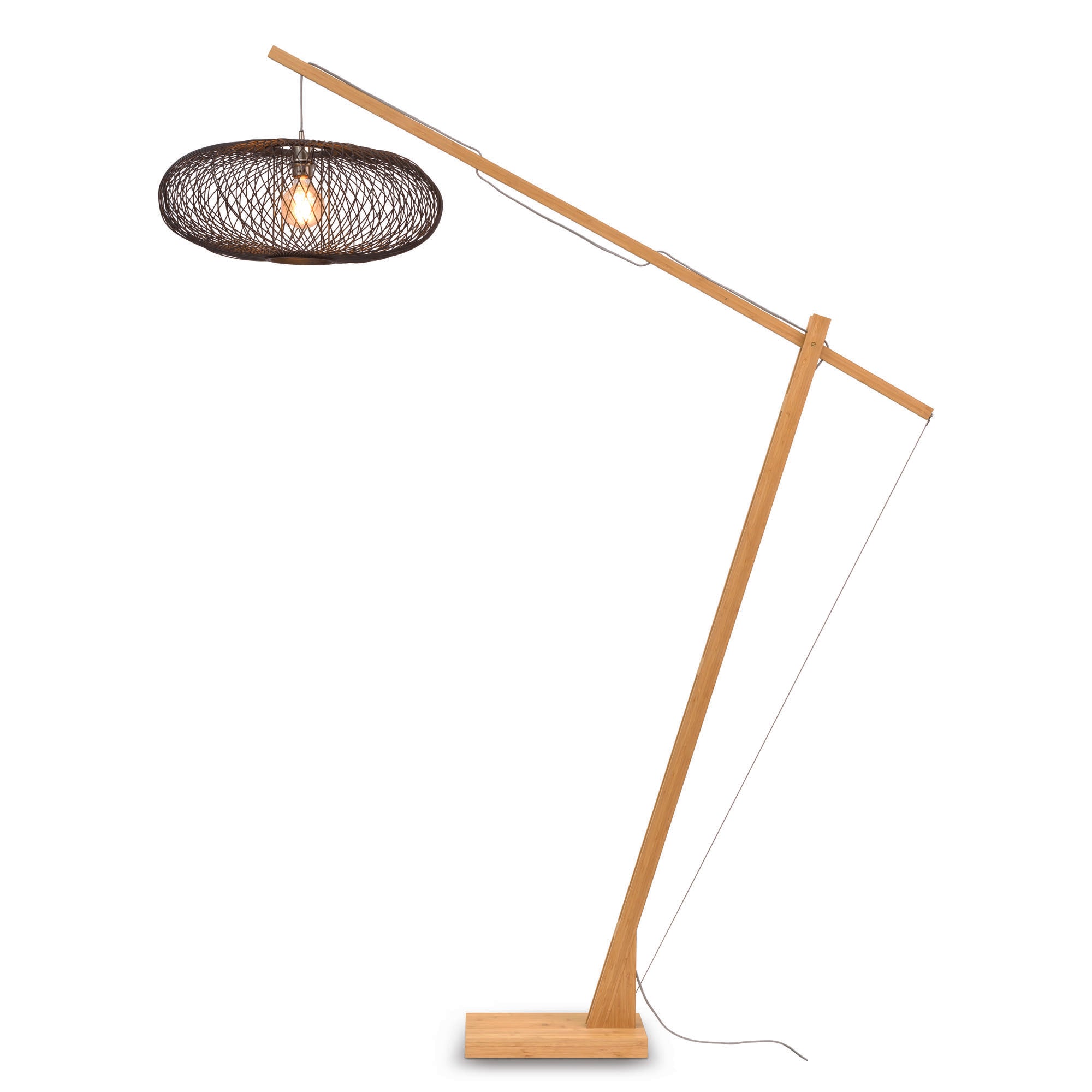 GOOD&MOJO vloerlamp Cango - bruin - Ø60cm