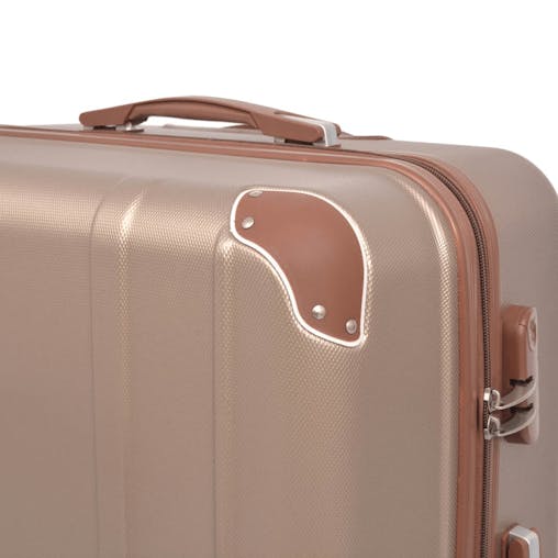 NNEVL Four Piece Hardcase Trolley Set Champagne