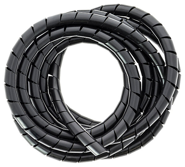 Gaine range-câbles en spirale Diall noir ø 9 à 80 mm x 2,5 m