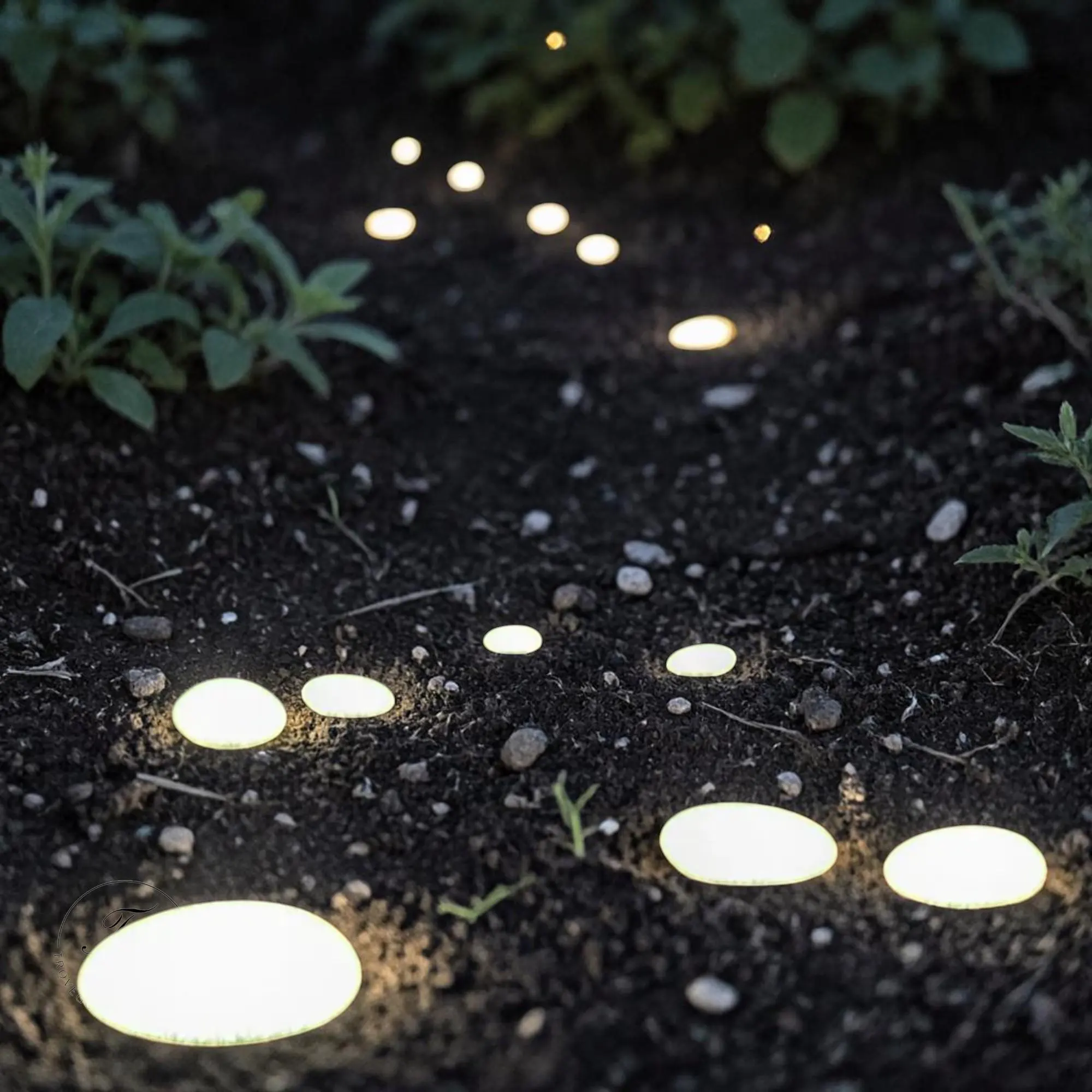 Solar-Powered Outdoor Garden Lights — Waterproof Lantern & Warm Glow Pebble Pathway Set
