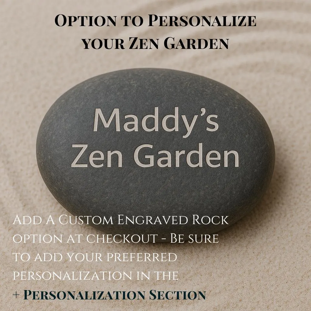 Zen Gift Set for Desk Office Decor Buddha gift stress relief Relaxation Gift Stone Zen Garden Kit for Home Meditation mindfulness gift