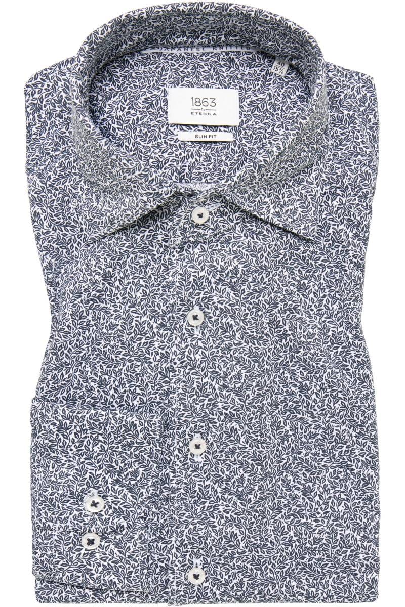 ETERNA 1863 Slim Fit Jerseyhemd marine, Bedruckt