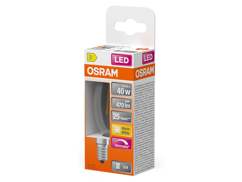 Żarówka LED E14 z ciepłą barwą światła