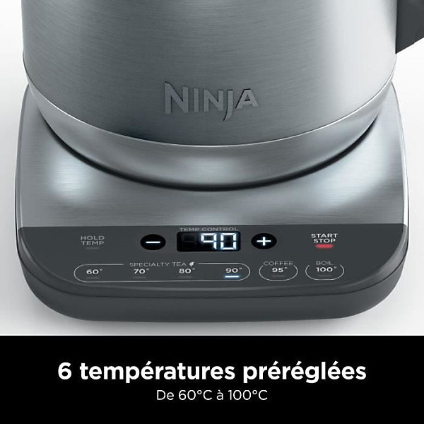 Bouilloire Electrique- NINJA - KT201EU - 3000 W - 1,7 L - Température réglable - Inox