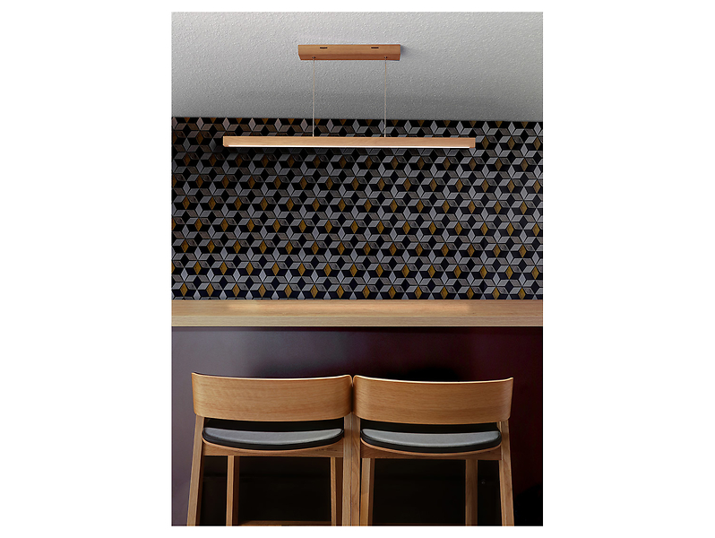 Lampa wisząca Smal LED drewniana brązowa