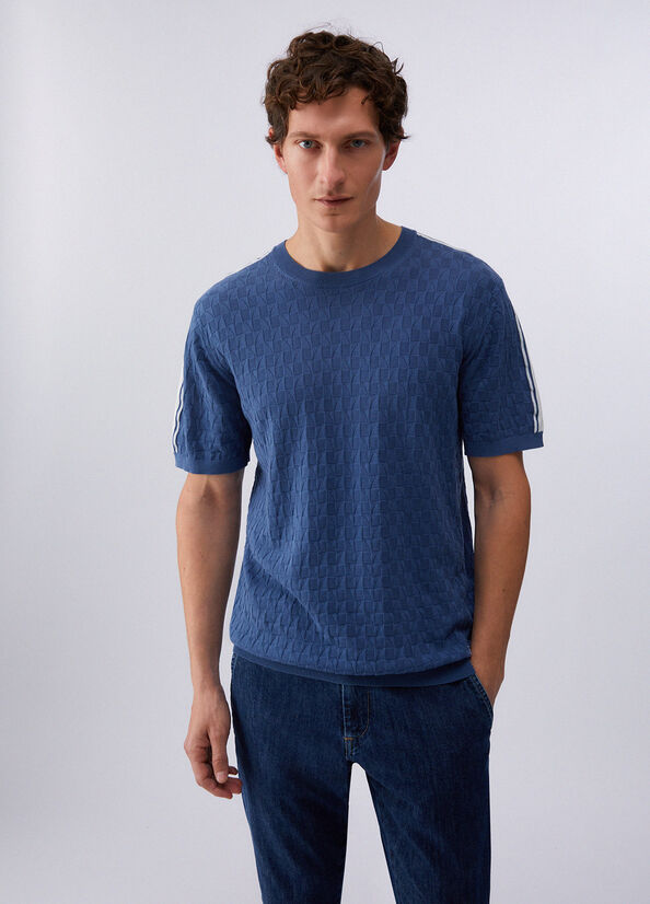 T-shirt in maglia jacquard