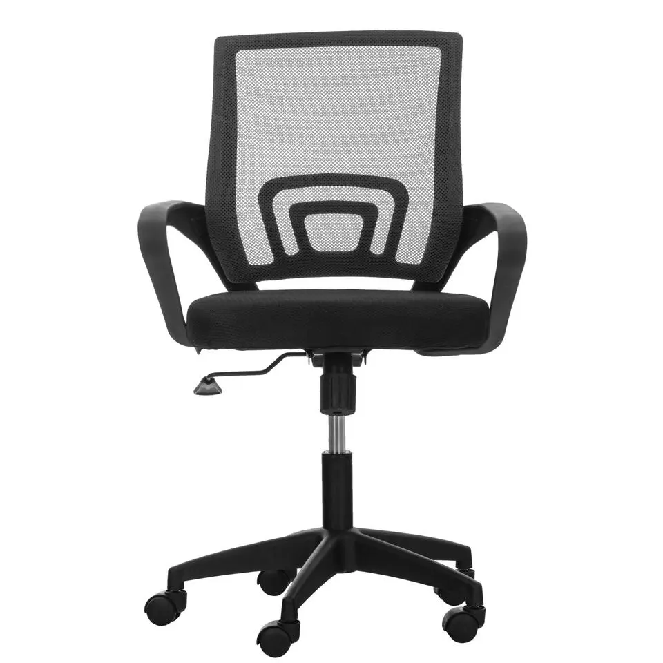 CLP Bureaustoel Auburn zwart Frame - Microfiber - zwart