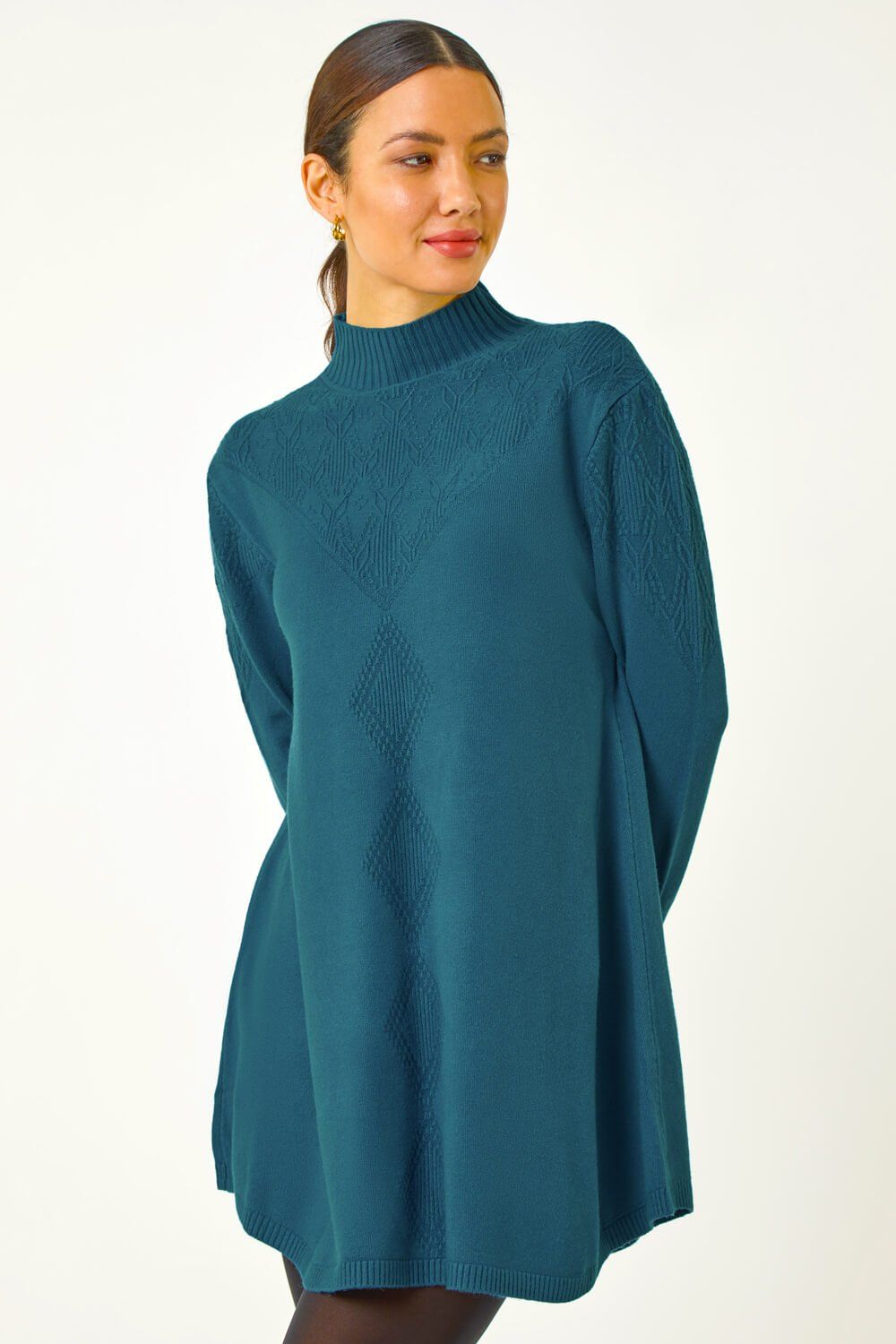 Roman Embellished Stitch Knitted Dress