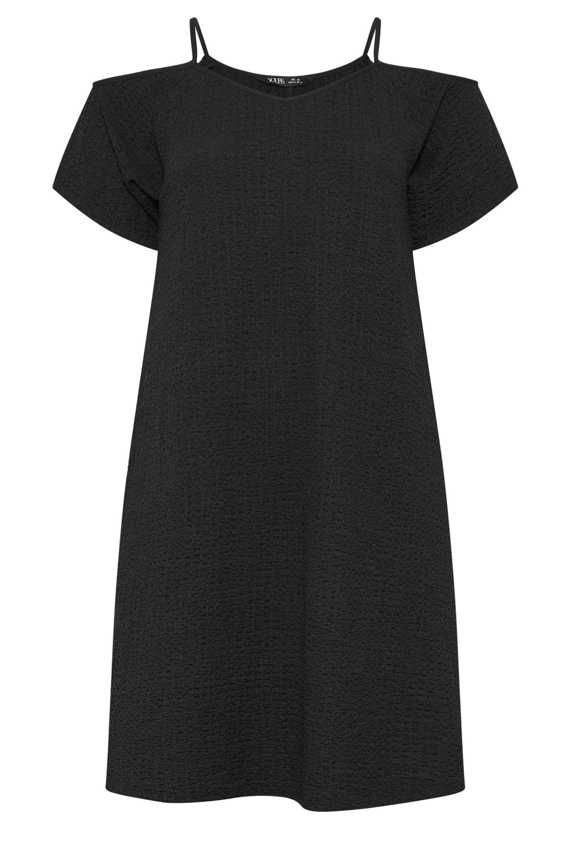 Yours Textured Cold Shoulder Dress