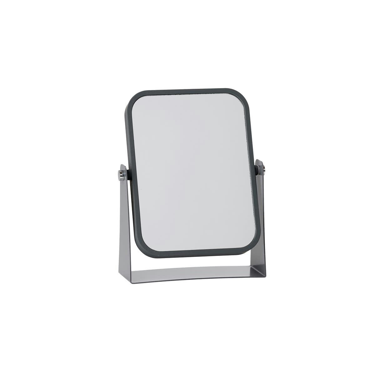 BATH - Miroir de table en fer gris 16x22cm