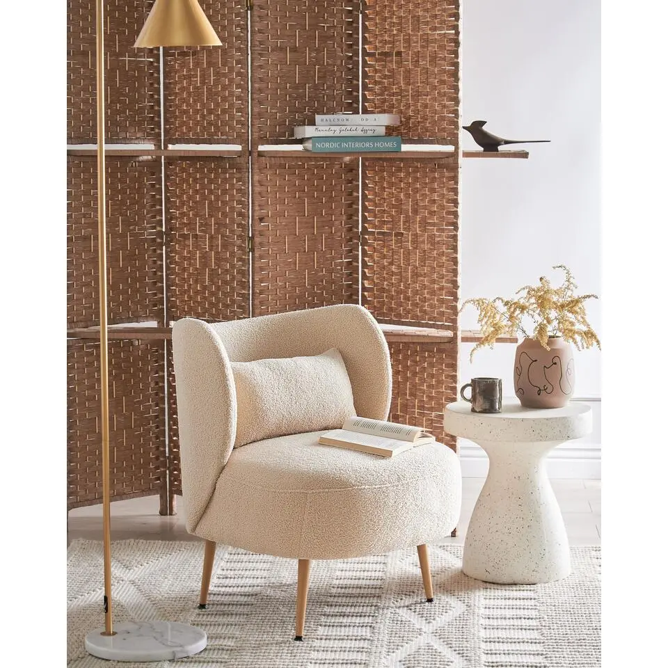 OTSBY II - Fauteuil - Beige - Boucl&eacute;