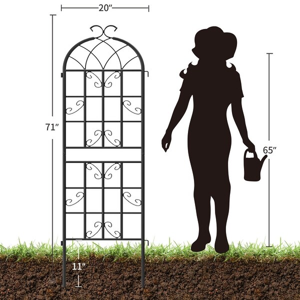 Trellis Garden Fencing for Climbing Plants 4 Pack Decorative Plant Trellis Vegetables and Flower Trellis for Outdoor - 19.7×70.9