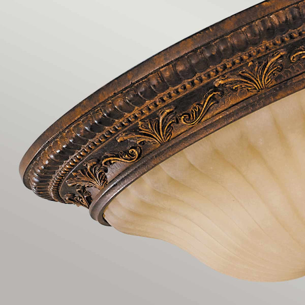 Plafonszylkretowo-beżowy okrągły 33cm Sonoma Valley 2xE27x60W IP20 Feiss