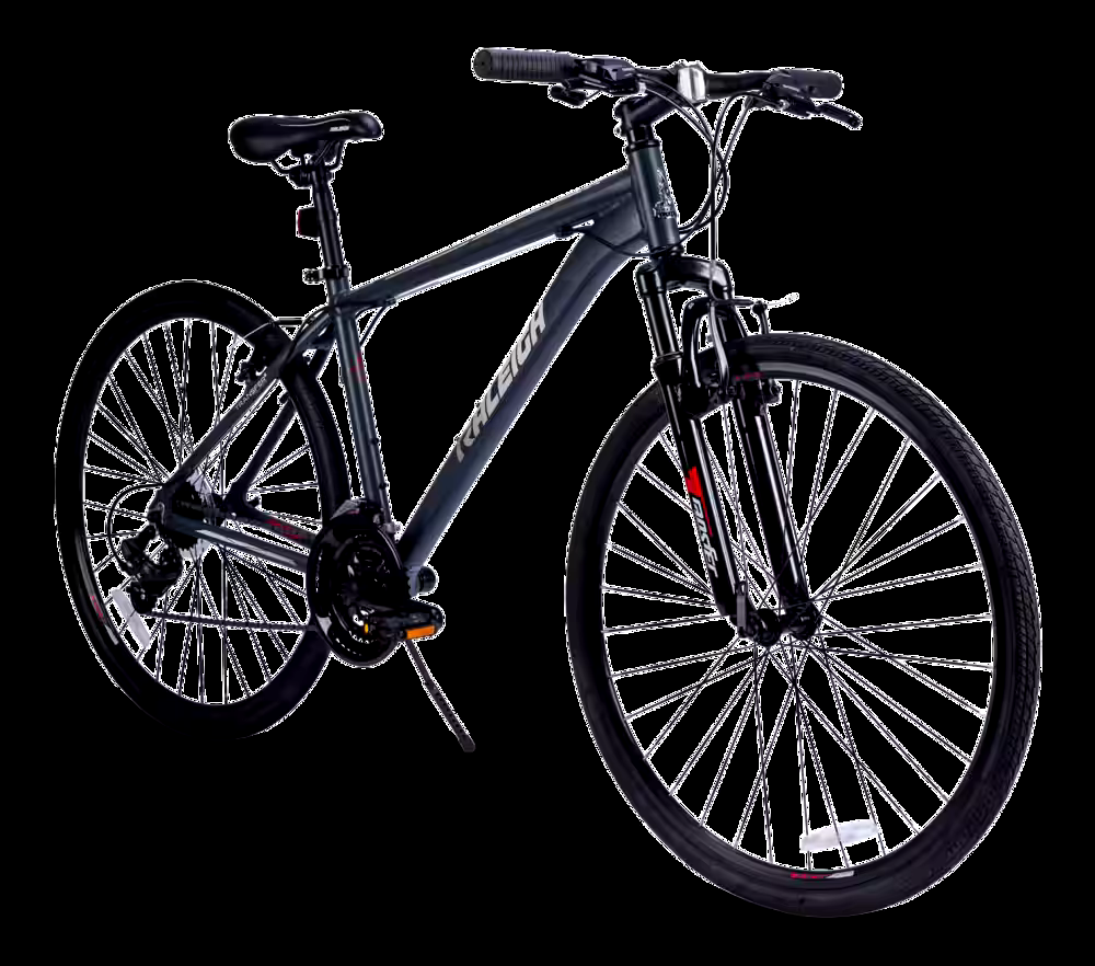 Raleigh Overtake Hybrid Bike, 700CC, Black