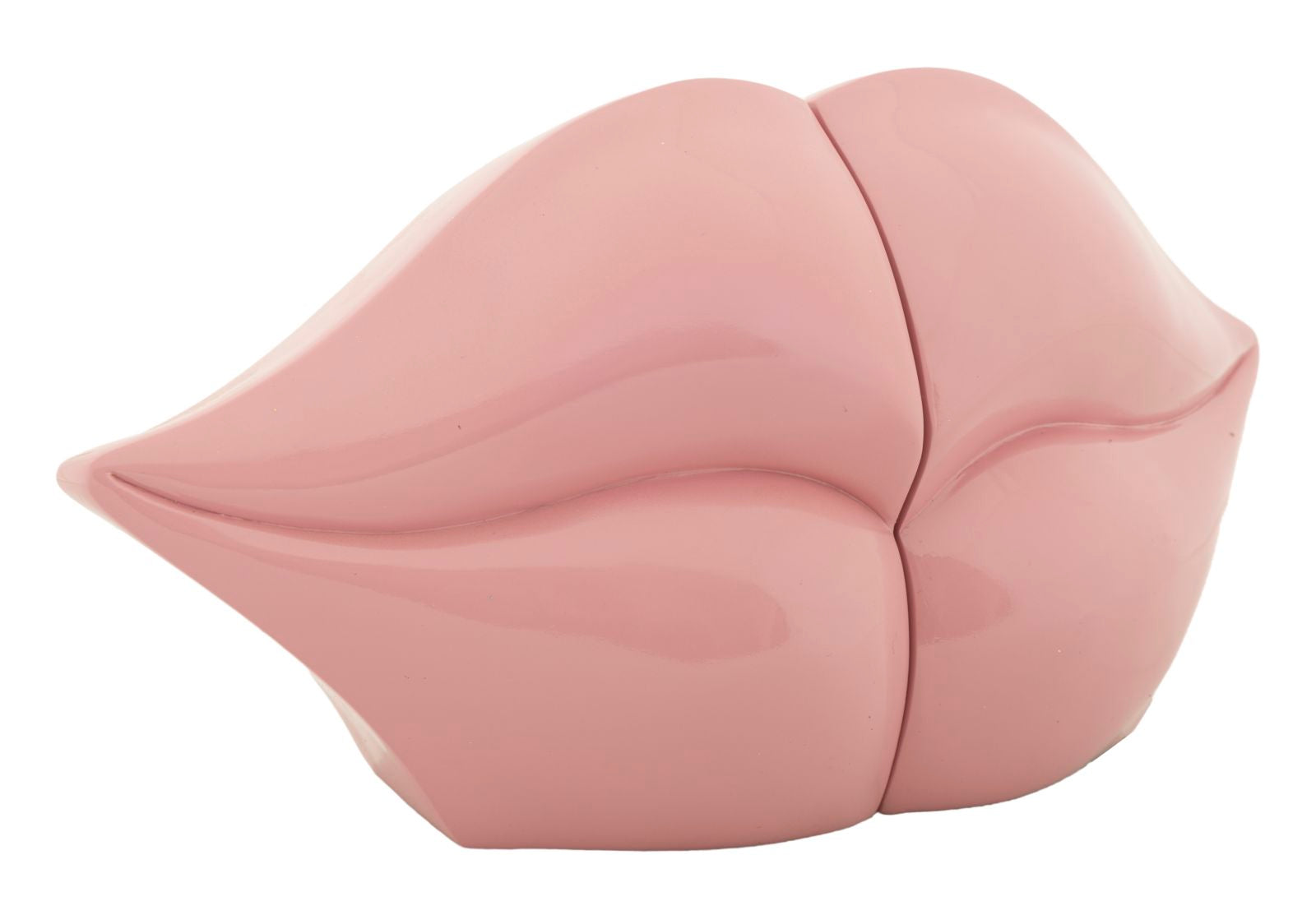 Roze mondvormige boekensteun, 27x9x13 cm
